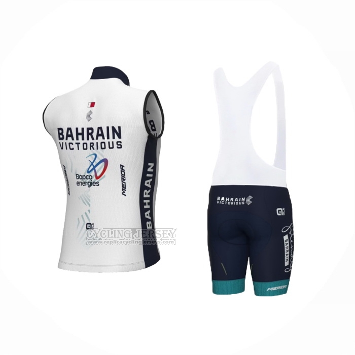 2024 Wind Vest Bahrain Victorious White And Bib Short
